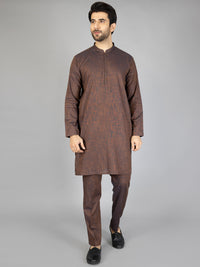 Purple Blended Kurta Trouser - AL-KT-2889