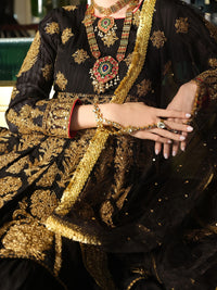 Black Net 3 Piece Formal - AL-3PS-LS-294