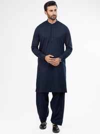 Midnight Blue Blended Kameez Shalwar - AL-KS-2970C