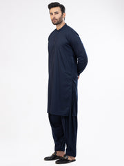 Midnight Blue Blended Kameez Shalwar - AL-KS-2970C