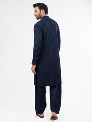 Midnight Blue Blended Kameez Shalwar - AL-KS-2970C