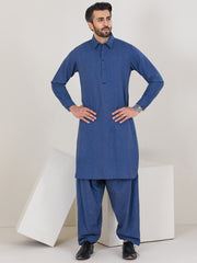 Blue Blended Kameez Shalwar - ALWA-KS-297