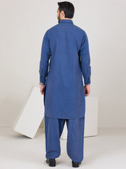 Blue Blended Kameez Shalwar - ALWA-KS-297