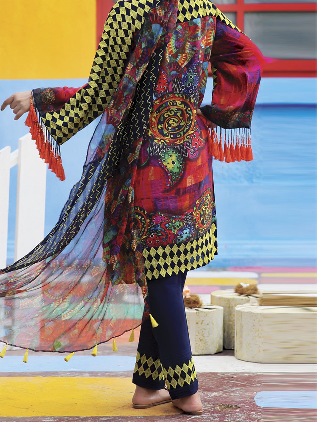 Red 2Pc Stitched - ALDP-2PS-063