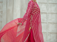 Fuchsia Lurex Organza 3 Piece Formal Stitched - AL-3PS-LS-314