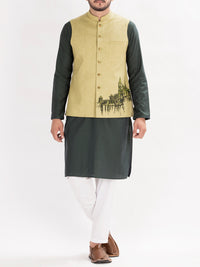 Green Blended Waistcoat - AL-WC-333