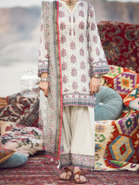 Light Grey Jacquard 3Pc Unstitched - AWP-3PS-336
