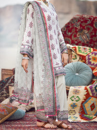 Light Grey Jacquard 3Pc Unstitched - AWP-3PS-336