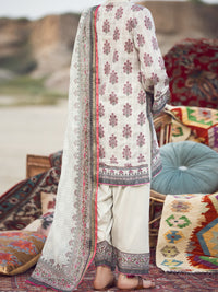 Light Grey Jacquard 3Pc Unstitched - AWP-3PS-336