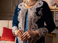 Royal Blue Velvet 2Pc Formal Stitched - AL-2PS-LS-339