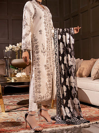 White 3Pc Formal Stitched - AL-3PS-LS-341A