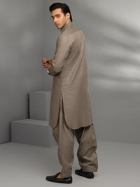 Grey Cotton Kameez Shalwar - ALWA-KS-342