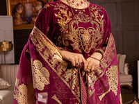 Plum Velvet 3Pc Formal Stitched - AL-3PS-LS-342