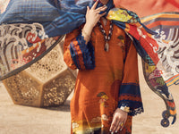Orange Khaddar 3Pc Stitched - AWP-3PS-343