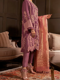 Light Purple Velvet 3Pc Formal Stitched - AL-3PS-LS-343