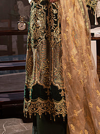Green Velvet 3Pc Formal Stitched - AL-3PS-LS-344