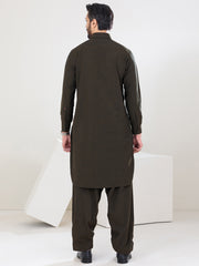 Green Blended Kameez Shalwar - ALWA-KS-357