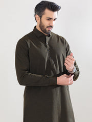 Green Blended Kameez Shalwar - ALWA-KS-357