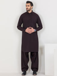 Maroon Blended Kameez Shalwar - ALWA-KS-358