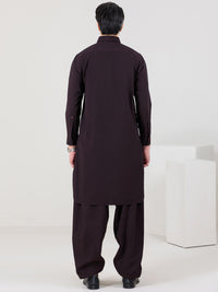 Maroon Blended Kameez Shalwar - ALWA-KS-358