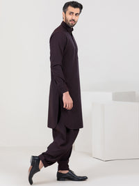 Maroon Blended Kameez Shalwar - ALWA-KS-358