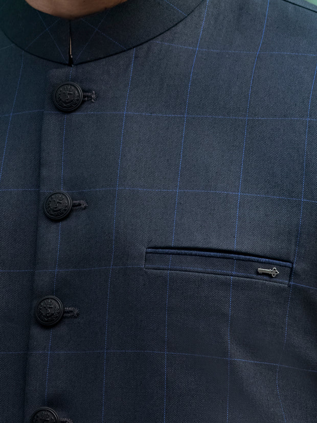 Blue Suiting Waistcoat - AL-WC-360