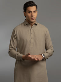 Green Blended Kameez Shalwar - ALWA-KS-361