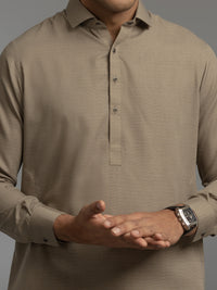 Green Blended Kameez Shalwar - ALWA-KS-361