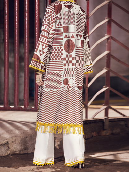 Brown Cambric 2 Piece Unstitched - AWP-2PS-363