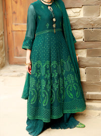Green 3Pc Formal Unstitched - AL-3PS-LS-UN-369