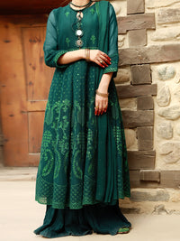 Green Khaddi 3Pc Formal Stitched - AL-3PS-LS-369