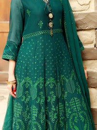 Green 3Pc Formal Unstitched - AL-3PS-LS-UN-369