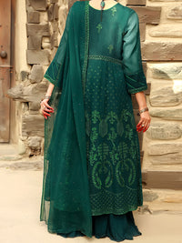 Green Khaddi 3Pc Formal Stitched - AL-3PS-LS-369