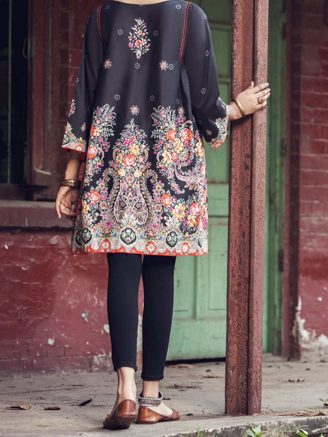 Black Cambric Tunic - AWP-LK-372