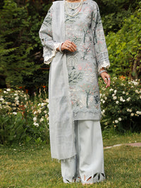 Grey 3Pc Formal Stitched - AL-3PS-LS-373