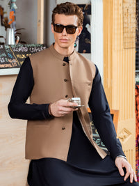 Olive Green Suiting Waistcoat - AL-WC-375