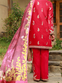 Fuchsia Organza 3Pc Formal Stitched - AL-3PS-LS-376