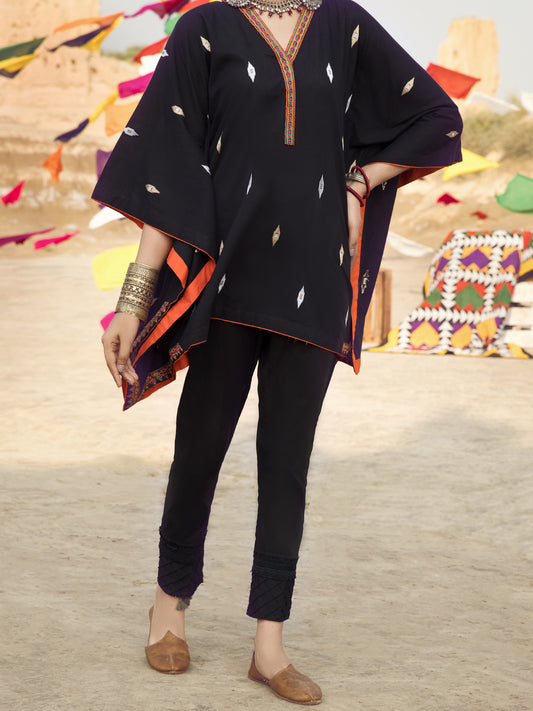 Black Jacquard Tunic - AWP-LK-378