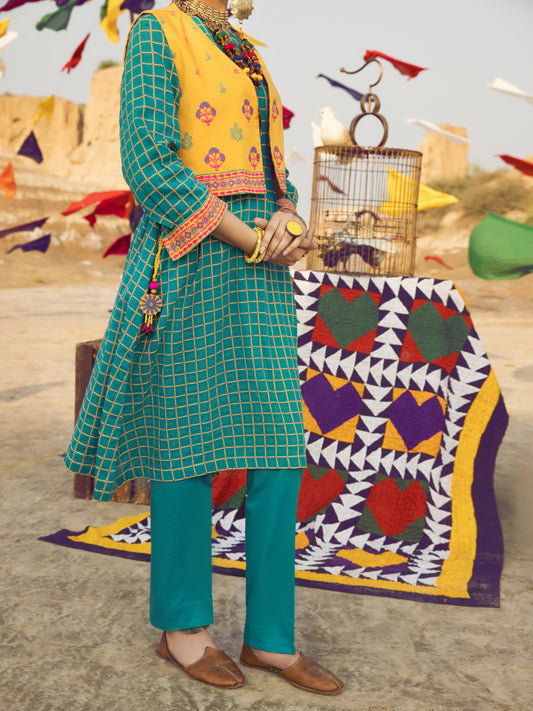 Green Yarn Dyed Tunic - AWP-LK-380
