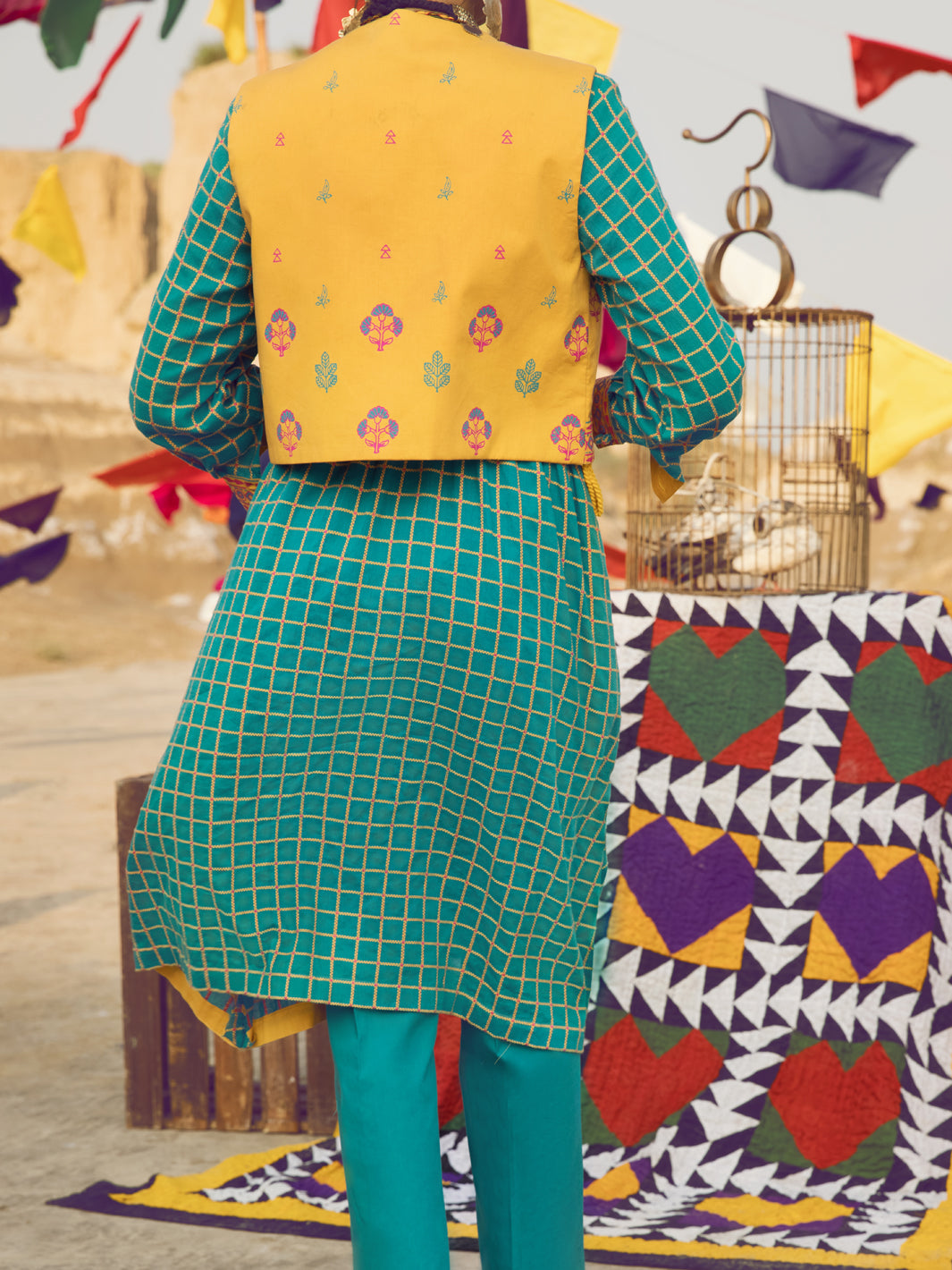Green Yarn Dyed Tunic - AWP-LK-380