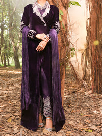 Purple Velvet 3Pc Formal Stitched - AL-3PS-LS-387