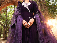 Purple Velvet 3Pc Formal Stitched - AL-3PS-LS-387