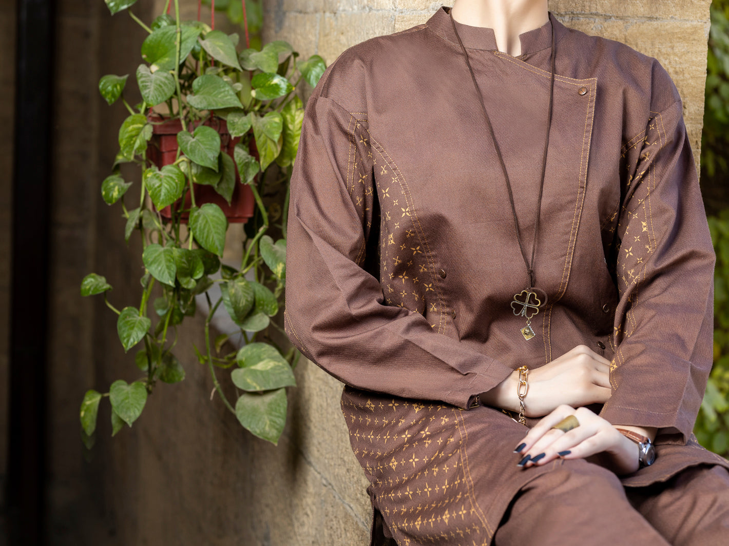 Brown Twill 2 Piece Stitched - AWP-2PS-LKS-389