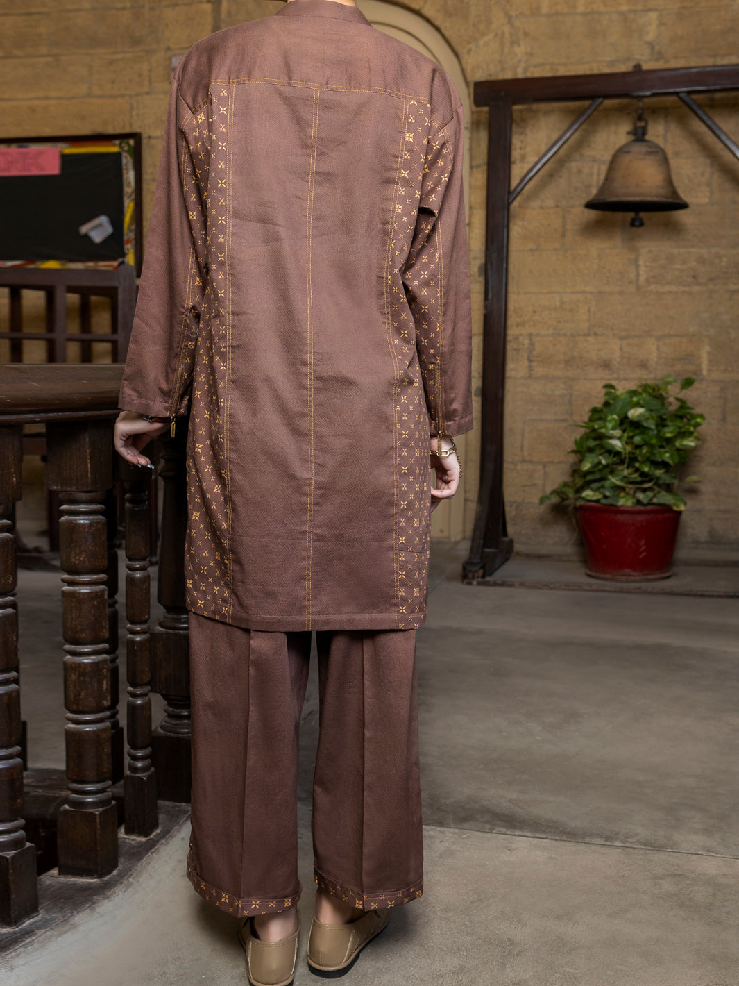 Brown Twill 2 Piece Stitched - AWP-2PS-LKS-389