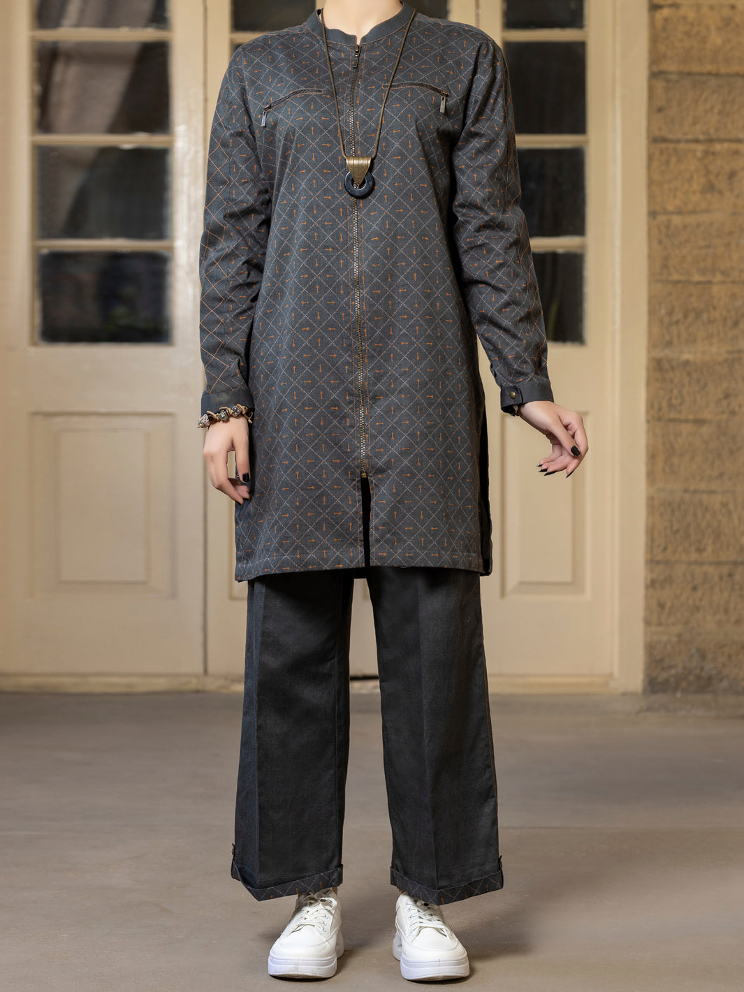 Dark Grey 2Pc Stitched - AWP-2PS-LKS-392