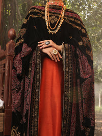 Rust Raw Silk 3Pc Formal Unstitched - AL-3PS-LS-UN-394