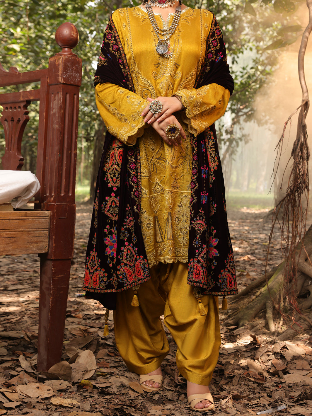 Mehndi Green Raw Silk 3 Piece Formal Unstitched - AL-3PS-LS-UN-395
