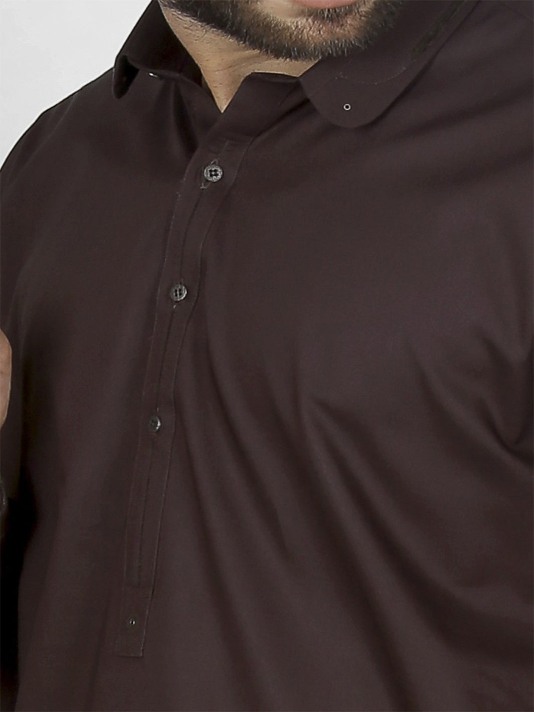 Chocolate Brown Kameez Shalwar - AL-KS-2131