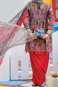 Pink 3Pc Stitched - ALDP-061
