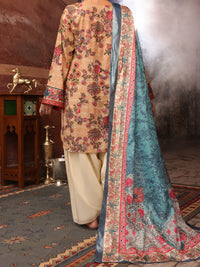 Beige Cambric 3Pc Stitched - AWP-3PS-403